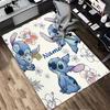 Custom Name Stitch Floral Living Room Non-Slip Area Rug Soft Carpet for Bedroom Kids Playroom Sofa Office Home Decor Doormat