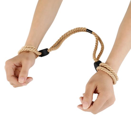Rope Cuffs Gentle Secure Easy To Tie Untie Private Adjustable Length Soft Cotton Rope Feet Cuffs Adult Sex Toy
