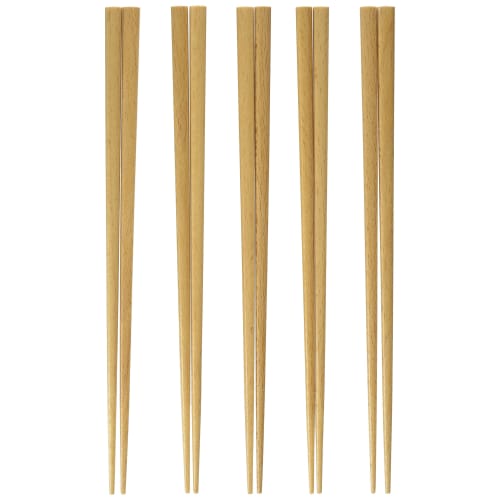 Tanaka Hashiten Wakasa Lacquer Wooden Heat-Resistant Chopsticks, Set of 5