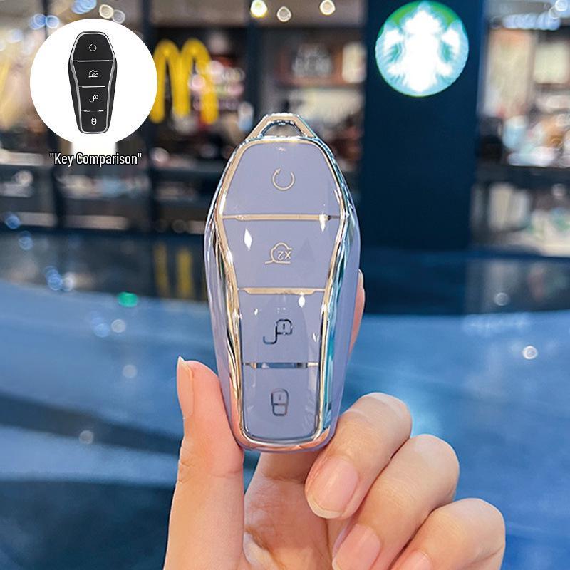 Etui na kluczyk BYD: Kompatybilny z Dolphin, Seagull, Song Plus, Qin DMI, Han EV, Tang, Seal, 06, Yuan Pro - Pokrowiec na brelok