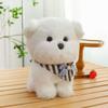 Bichon Scarf Triangular Frise Plush Toy Cute Stuffed Animal Doll Birthday Gift