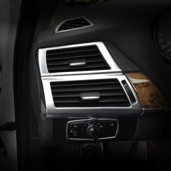 Stainless Steel Air Conditioner Outlet Frame Cover Trim For BMW X5 E70 X6 E71