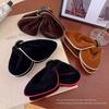 French Velvet Color-Block Triangle Hair Claw - High-End Autumn/Winter Updo Clip