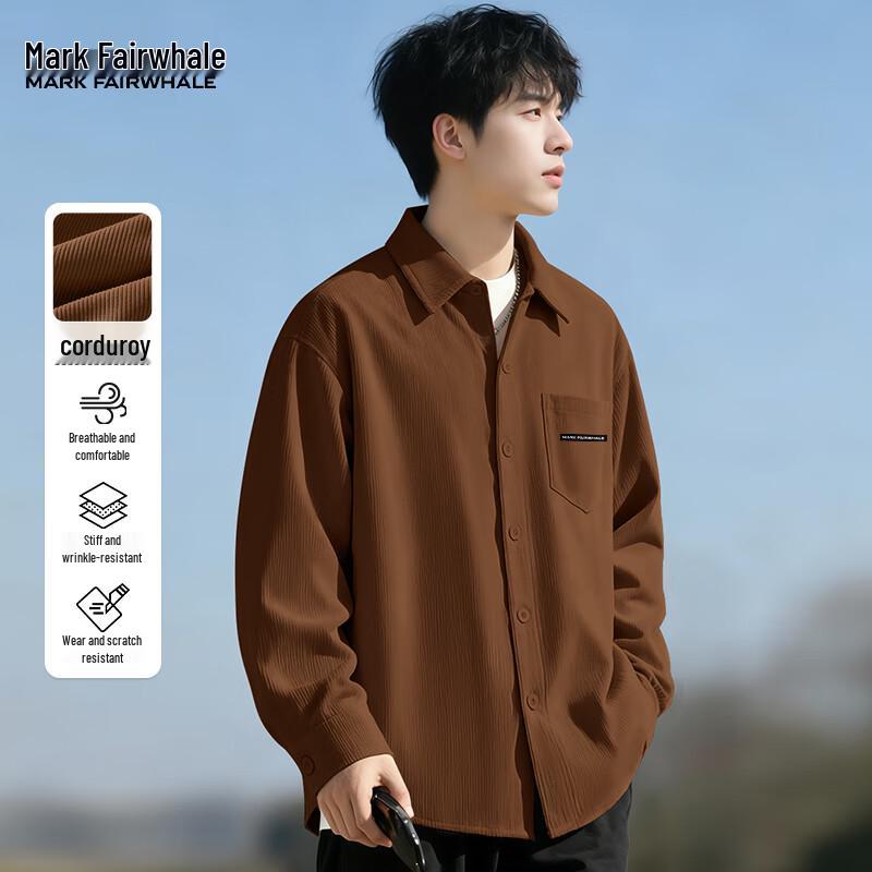 Mark Fairwhale Men's Casual Long Sleeve Shirt