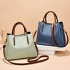 Large-capacity Handbag for Middle-aged Mothers, Stylish Tote Shoulder Crossbody Bag, New Commuter Color-block Bucket Fashi Wom