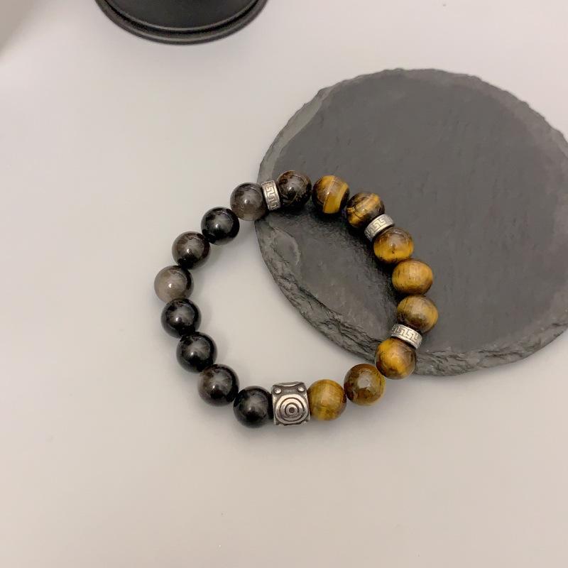 JYL TS Bracelet  Mobius Titanium Steel Style Brings Infinite Luck Bullseye tiger eyeW 20.5cm вероника