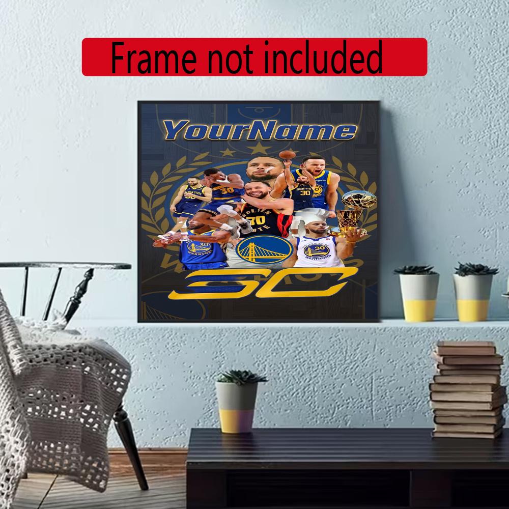 Curry Personalized Text Diamond Painting Round Diamond Mosaic Rhinestones Diamond Embroidery Craft Kit Wall Decor Without Frame