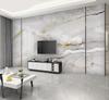 Moderne Schlichte Tapete Goldener Marmor Hintergrund Wandbild Wohnzimmer Fernseher Sofa Hotel Luxustapete Dekor