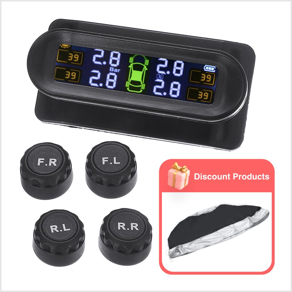 NEVERLAND TPMS LCD Display Car Wireless Tire Tyre Pressure Monitoring System 4 Internal Sensors