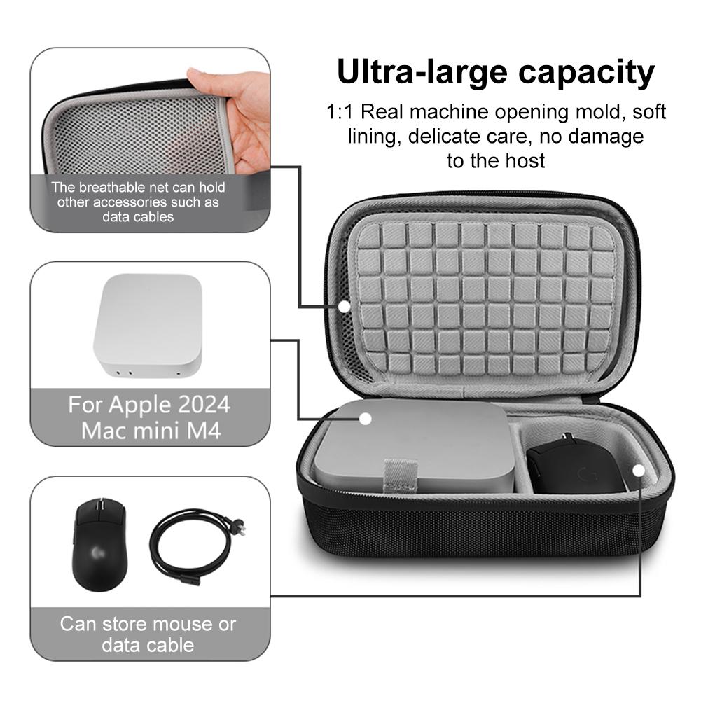 EVA Hard Case For Apple 2025 Mini M4 Mouse and Cable Dustproof Organizer Case Carrying Case For Mini M4 Storage Bag