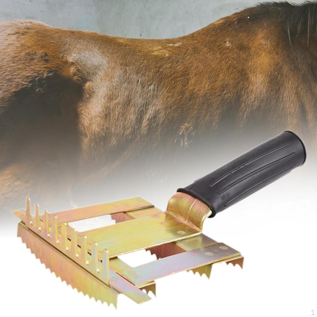 Livestock Shedding Comb Bull Hair Brush Comfortable Grip Professional Deshedding Tool Cattle