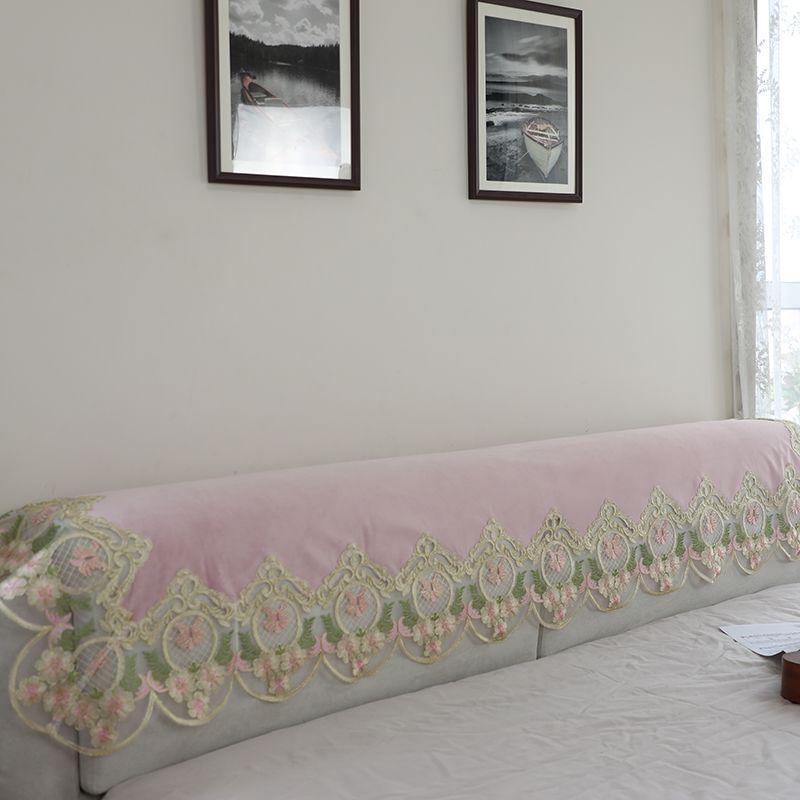 

Fabric Lace Bed Cover Cover Backrest Towel 1.5 M1 M 8 Bed Soft Cover Dustproof Half Cover Modern Neutral Universal Cover Cloth Princess Powder 70*70cm