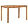 VidaXL Garden Dining Table 120x70x77 Cm Solid Teak Wood