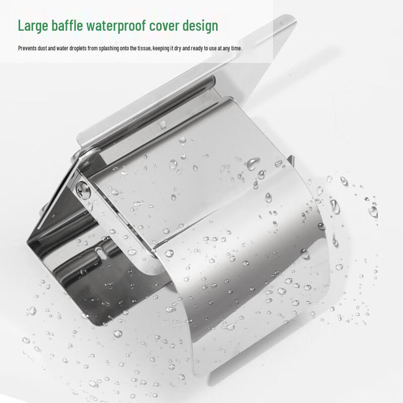 cmaos Stainless Steel Toilet Paper Holder with Phone Shelf