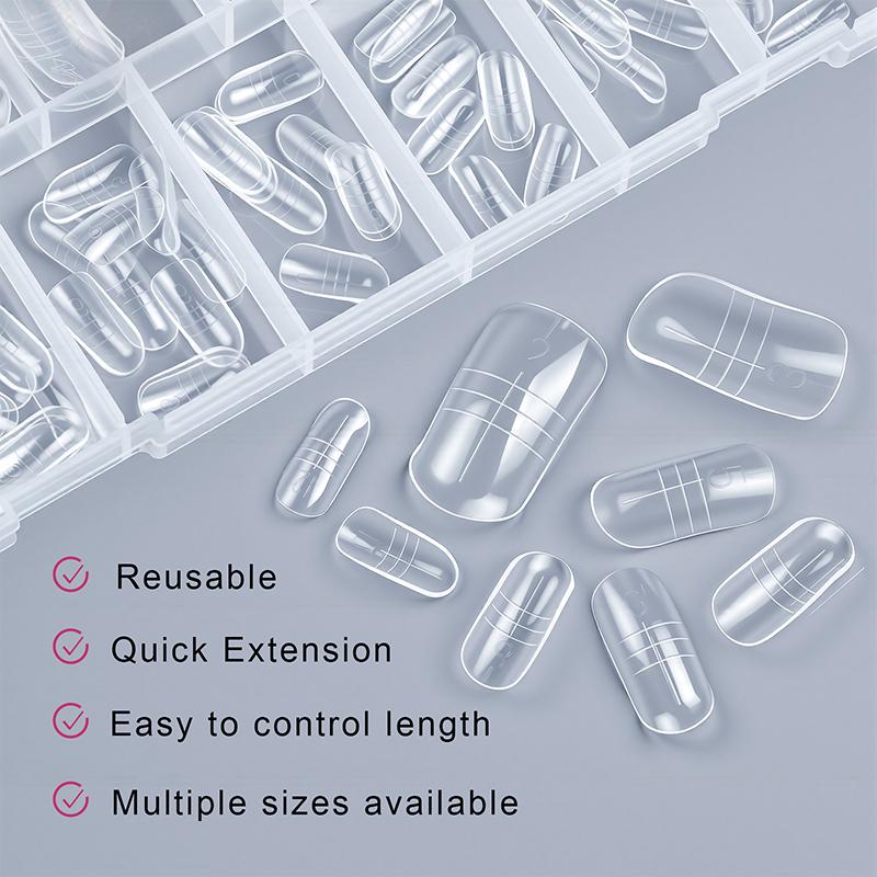 160Pcs/Box Curved Stiletto Nail Dual Form Full Cover Molds For 3D Cat'S Claw Sculptural Acrylic Nail Extension