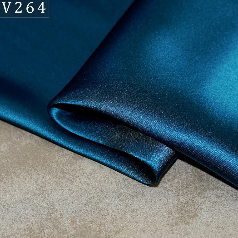 HYSK Natural Genuine Pure 100% Silk Crepe Satin Fabric Silk China Duchess Plain Brown by Meter for Dress Bedding Wedding