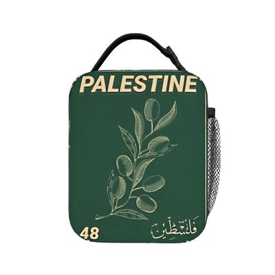 Palestine Lunch Bag  Kawaii Lunch Box For Adult Picnic Portable Zipper Cooler Bag Oxford Custom Thermal Tote Handbags