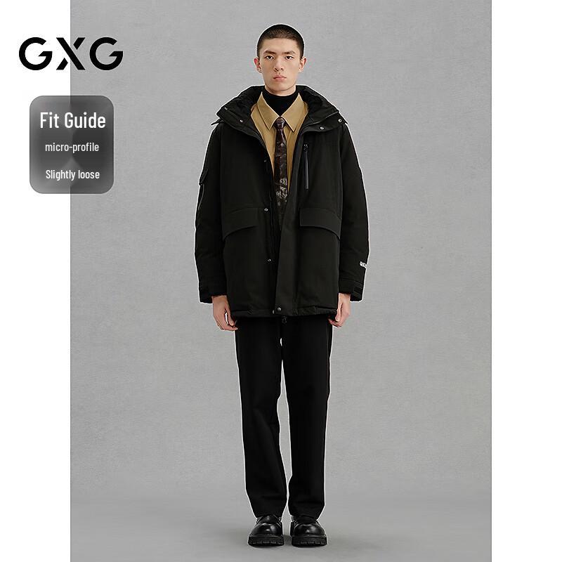 GXG Men's Fur Collar Parka Down Jacket