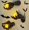 3D Halloween Geest Hand Wanddecoratie & Vleermuis Kandelaar Ornament