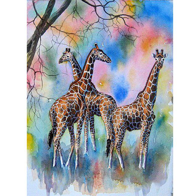 5D DIY Diamond Painting Giraffe Full Square/Round Drill Rhinestone Handcraft Kits Diamond Embroidery Animals Home Decoration