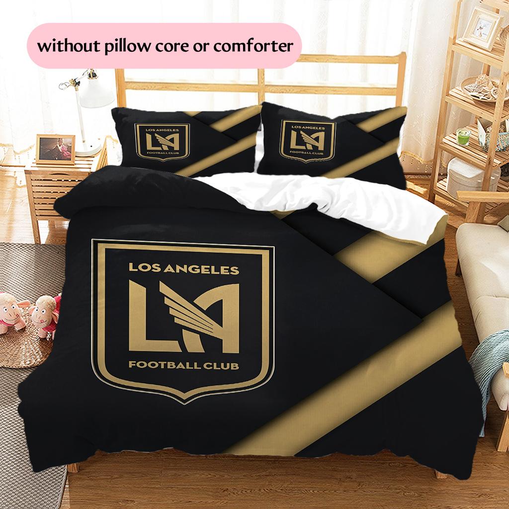 Los Angeles FC Set Copripiumino con Fantasia Decorazione per la Casa Regalo (1 * copripiumino + 2 * federe senza imbottitura)