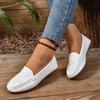 Fashion Women Flat Shoes 2024 Spring New Casual Single Shoes Large Size Round Head Loafers Flat Bottom Soft Sole Shoes Zapatos De Mujer