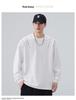 Mu Qiu Menswear | 2026 Spring Trend: Men's Loose Fit Round Neck Long Sleeve T-Shirt with Contrast Stitching