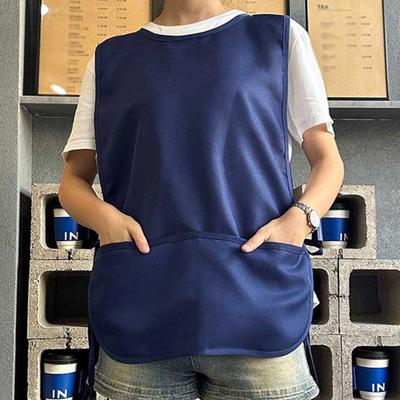Waterproof Cobbler Apron with 2 Deep Pockets Unisex Art Smock for Painting Cleaning Durable Kitchen Apron for Artists And Work
