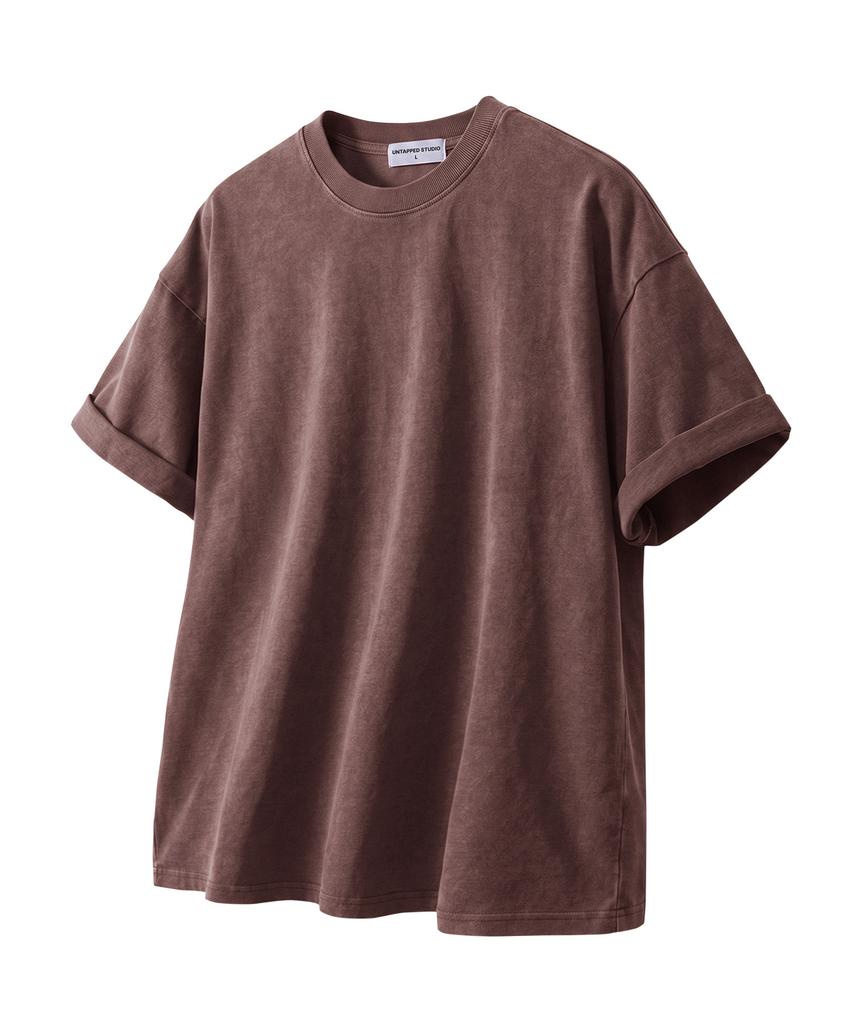 UNTAPPED STUDIO [2Pack] 230G Pigment Oversized Short Sleeve T-Shirt 5 Colors