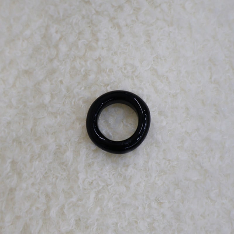 APIOH BLACK GLASS RING