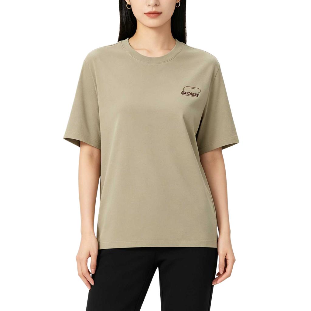Skechers Skin-Friendly Round Neck Soft T-Shirt Men Tops L326M015-06L4