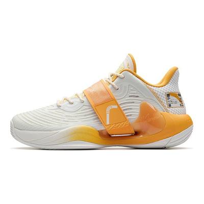 Tênis de Basquete Cano Baixo Water Flower 4 Tecnologia Nitrogênio Antiderrapante Resistente ao Desgaste Masculino sneaker Branco Amarelo 112231109-3