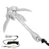 4 Tine 3.5lb Folding Anchor with 25ft Rope Kit Portable for Marine Sailboats Kayak Canoe Watercraft