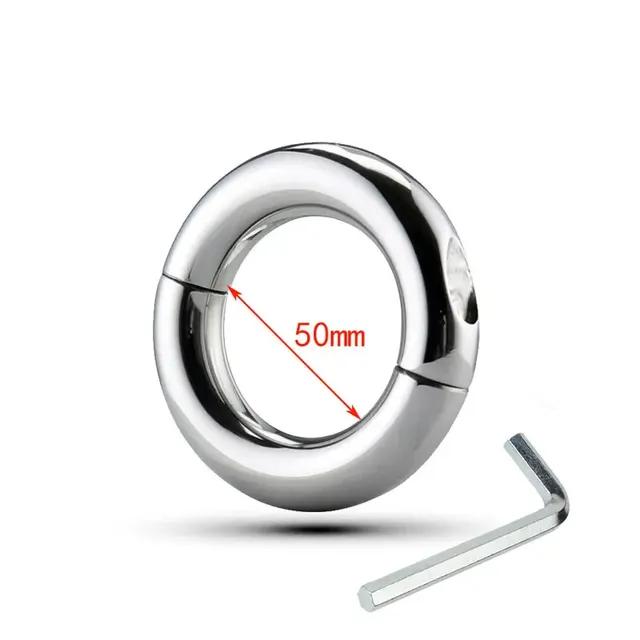 Stainless Steel Penis Ring Ball Stretcher Delay Lasting Metal Cock Ring Erotic Sex Shop Scrotum Restraint Rings Sex Toys for Men