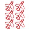 100pcs Airplane Shaped Paper Clips Rust Prevention Plating Process Cute Paper Clip for Scrapbooking Card Making