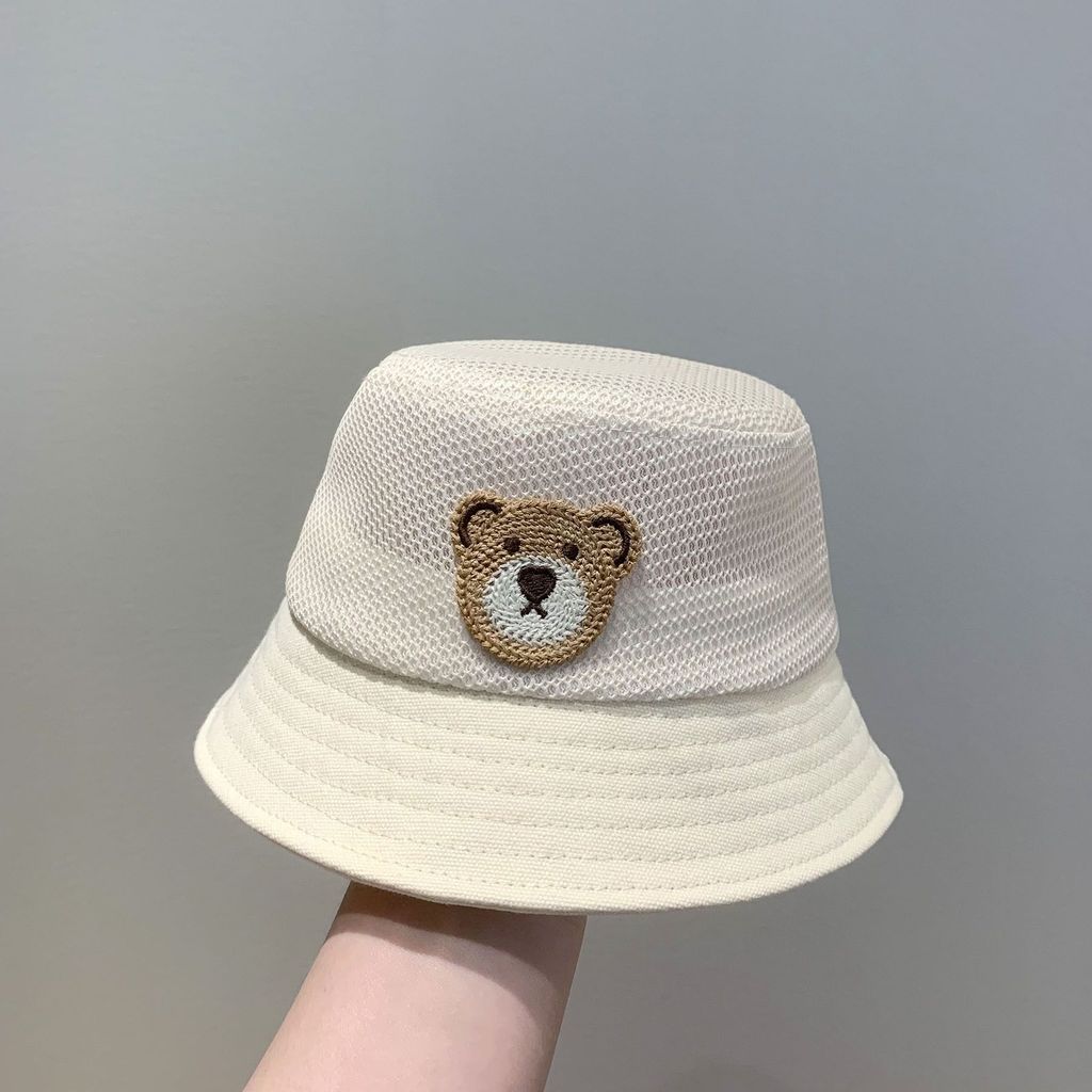 Baby Summer Mesh Sun Hat With Wide Brim For Toddler Sun Protection Beige