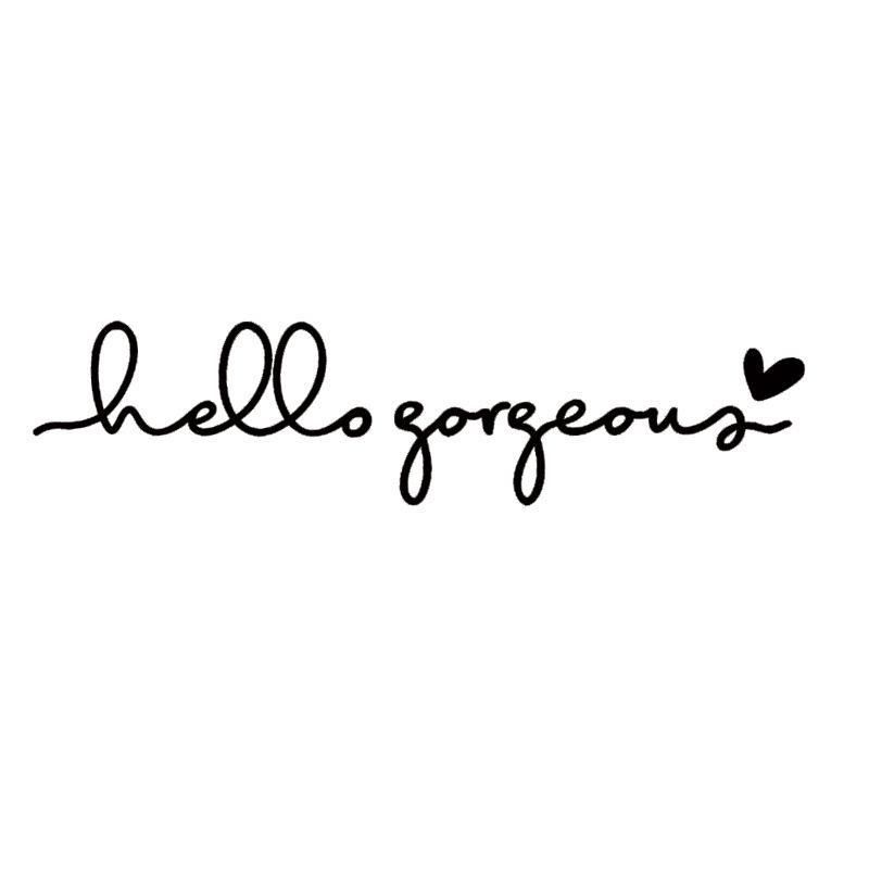 Hot Seller: 'Hello Beautiful' Decorative Rearview Mirror Sticker for Cars