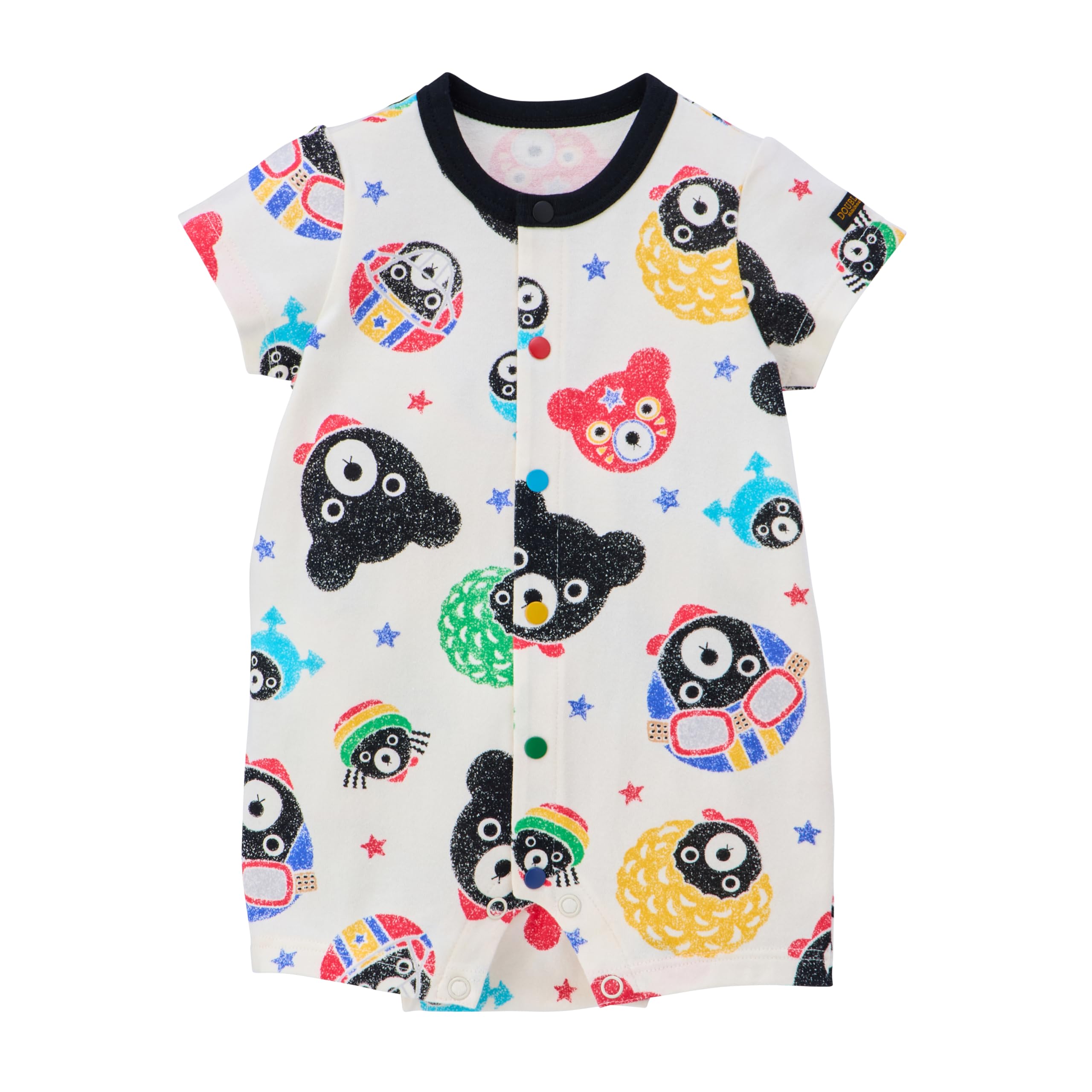 

MIKI HOUSE Double B Short All Romper Short Sleeve Bear Made in Japan Boys Girls Baby Kids Baby Clothes Baby Clothes 80cm Multicolor [MIKI HOUSE]