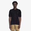 Fred Perry [Sharp] Cable Detail Knit Shirt - Black Afpm2519712-102