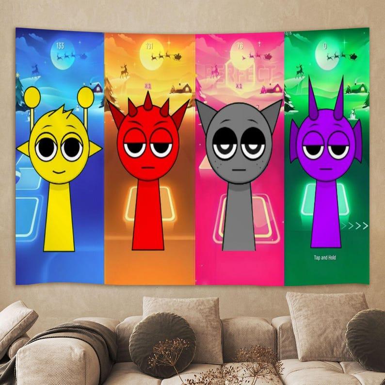 Cartoon characters tapestry 75x100