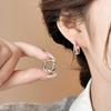 Vintage 925 Sterling Silver Earrings for Women Girls Ear Hoop Versatile Round Circle Drop Earrings Fashion Party Jewery Gifts
