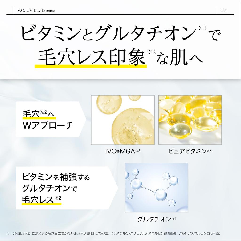 Dr365 UV Day Sunscreen for Daytime Waterproof UV Cream with Vitamin Pore Sensitive UV and Blue Light 30g V.C. Essence, Face, Serum, C, Glutathione,