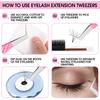 False Eyelash Extension Tweezers Stainless Steel Professional Beauty Eyelash Grafting Extensions Tools High Precision Tweezers