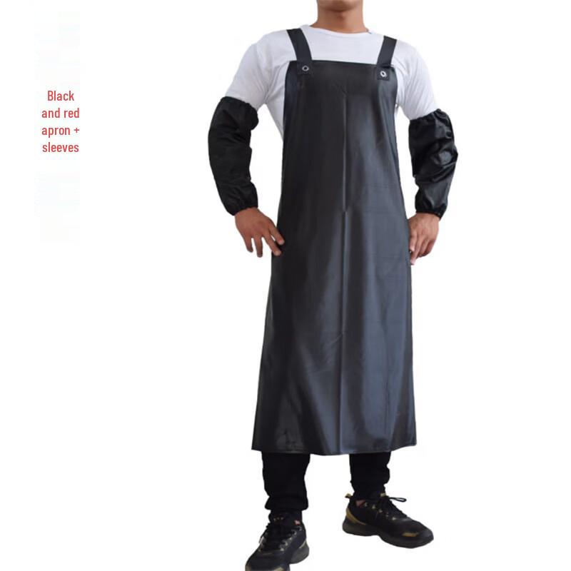 

Yulong Thickened Waterproof Oil-Proof Leather Apron with Sleeves