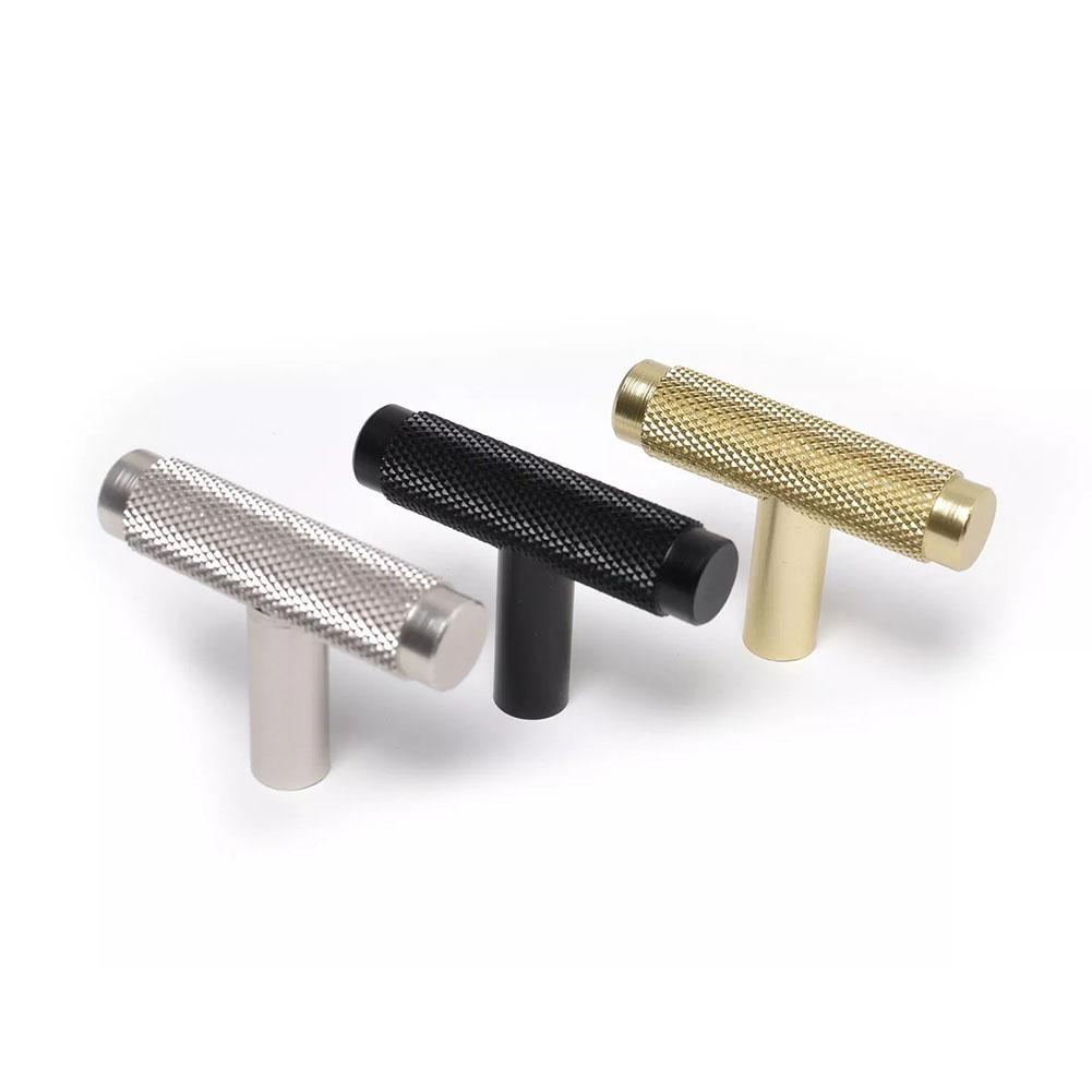 Comfortable Feel Door Handles Kitchen Cabinet Knob Knurled T Bar Knob