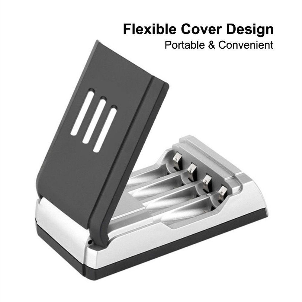 Durable Portable Rechargeable Fast Charging Dock Adapter Intelligent Battery Charger 4 Slot