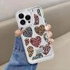 Sweet and Cool Wind Ins Leopard Print Love Plaid for iPhone16 Mobile Phone Case Apple 14pm New 13 Women 15p Korea