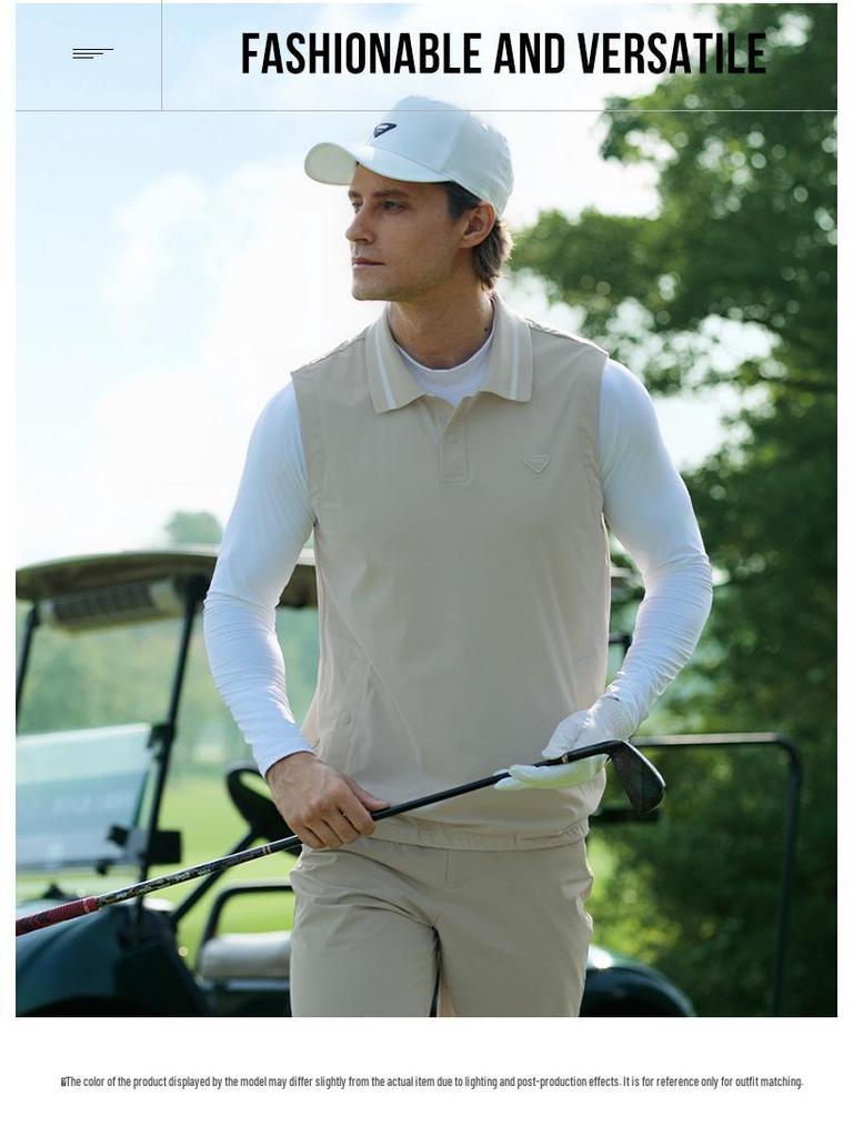 PGM Men's Breathable Korean Style Summer Golf Vest Pullover