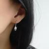 Trendy Horror Skull Earrings with Zircon Black Eyes