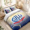 Ensemble de literie 1 housse de couette 2 taies d'oreiller Imprimé Bolton Wanderers FC Chambre Décoration de la maison
